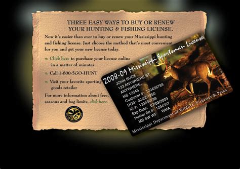 Purchase a Hunting or Fishing License .
